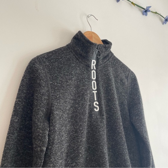 Roots Charcoal Quarter Zip Sweater - Picture 2 of 9